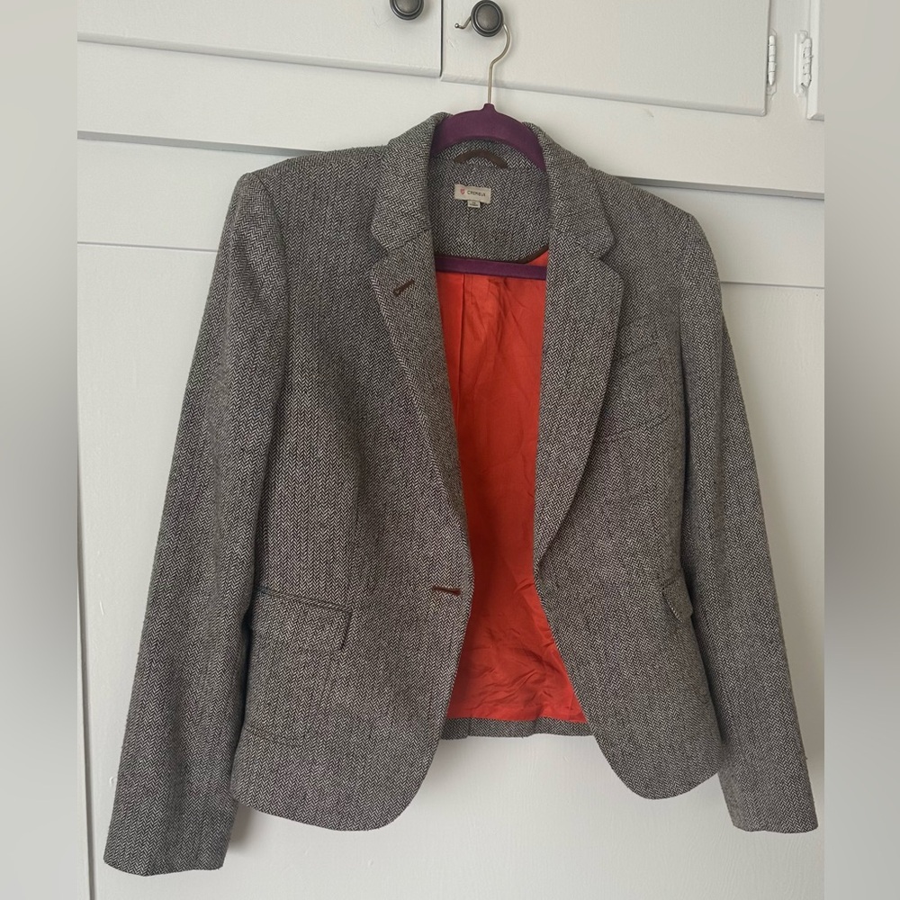 Cremieux fully lined blazer with elbow patches size 10